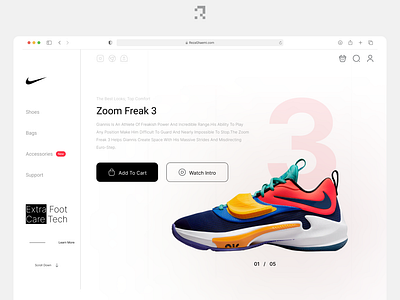 Nike Online Store Website design graphic design nike reza ghaemi ui ux web web design website