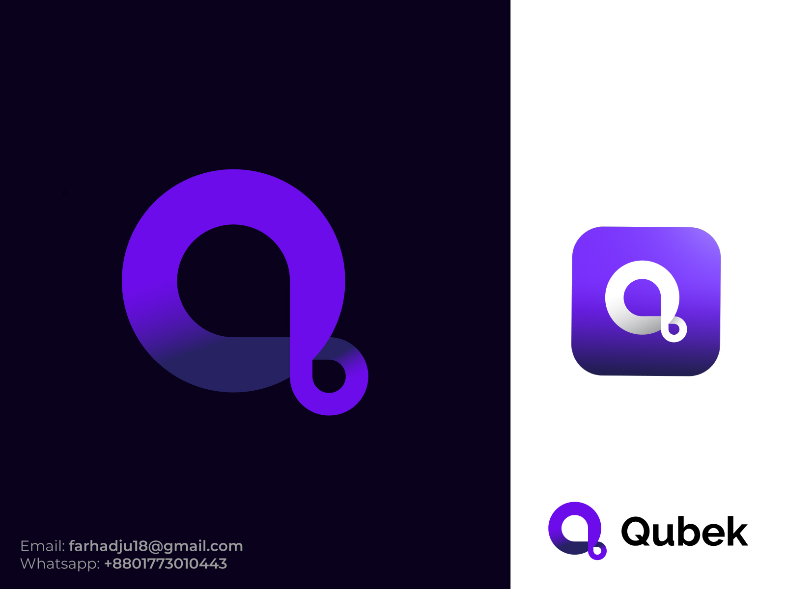 Q letter logo design by Farhad Hossain on Dribbble