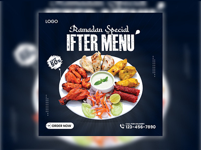 Ramadan Ifter Party Social Media Post Design agrafixer branding graphic design ifter menu instagram post ramadan ramadan party social media post design vector