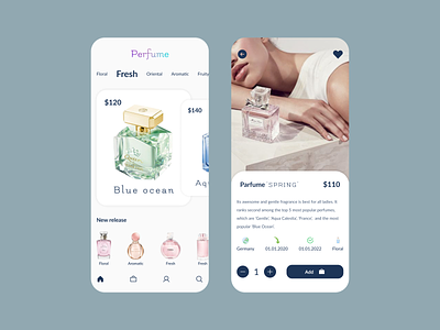Gentle Fragrance aromatic buy e commerce floral fragrance fresh fruity gentle make up make up mobile design oriental perfume purchase smell ui ui ux ux woman