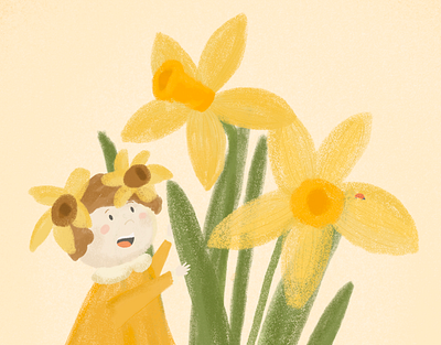 Daffodil Delight book books character design childrens book design flowers illustration nature