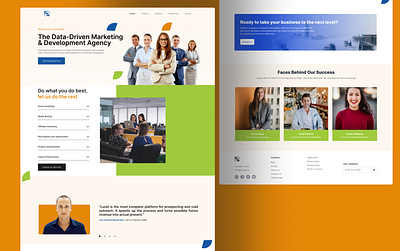 Marketing agency landing page design landingpage ui ux webdesign