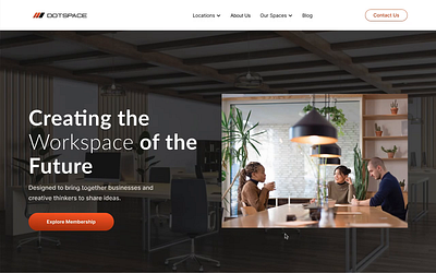 Workspace Landing page design freelancers landing page logo ui ux design ux designer website work space work station