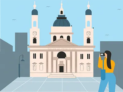 Budapest | St. Stephen’s Basilica architecture budapest budapest illustration city illustration cityscape concept design editorial graphic design illustration st stephens basilica vector