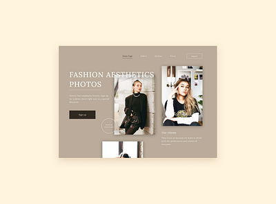 Fashion Aesthetics Landing ✨ branding design first screen graphic design photos ui ux web webdesign вебдизайн дизайг дизайн сайта лендинги