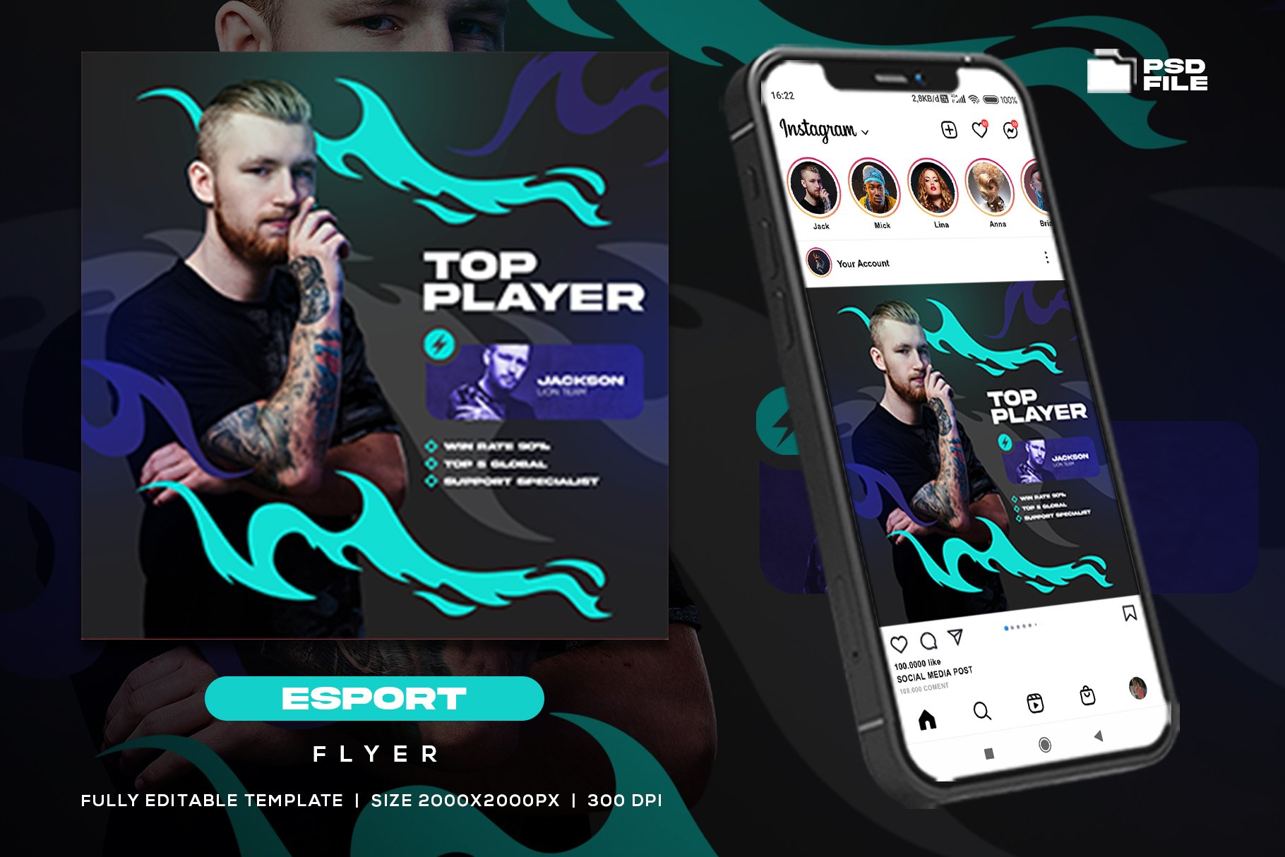 Esports Flyer Template Design by bimo on Dribbble