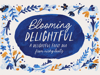 Blooming Delightful Font Duo