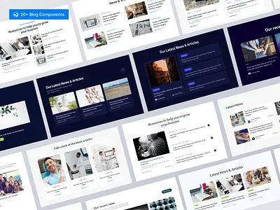 🔥Unique 20+ Blog Components Design. blog blog component blog section business design landing page marketing saas saas template template ui ui ux ui ux design uxresearch web design webocean webocean component website website design websitetemplate