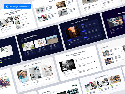 🔥Unique 20+ Blog Components Design. blog blog component blog section business design landing page marketing saas saas template template ui ui ux ui ux design uxresearch web design webocean webocean component website website design websitetemplate