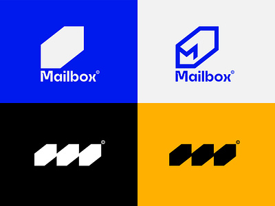 Mail company logo design block bold branding business clean logo company concepts custom logo design elegant graphic design letter logo logos mail modern nft tech techno vector