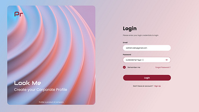 Split Login aesthetic login login page split login