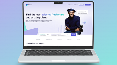 Job board for freelancer - Talenta - Landing Page design desktop freelancer job board landing page ui ux web design