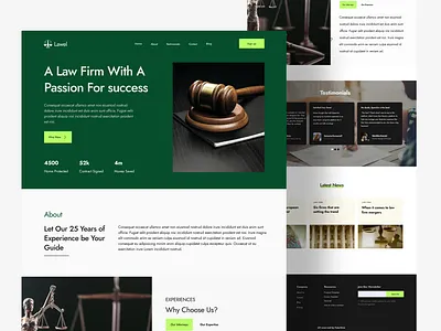 Law Firm Landing Page Design advocate awyer consultancy dashboard design defenseattorney firm illustration ire lawyer justice landing page law law website legal advisor minimal ui uiux ux web design webdesign website