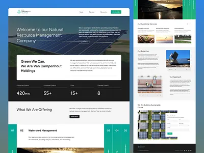 Renewable Energy Web Design climate change design eco friendly green energy renewable energy sustainability ui user experience visual design website design