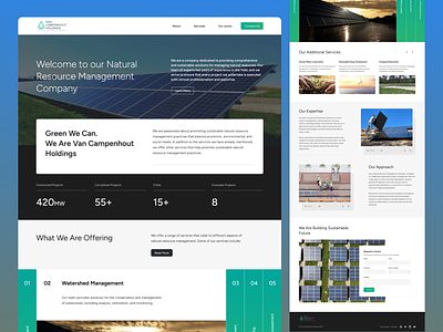 Renewable Energy Web Design climate change design eco friendly green energy renewable energy sustainability ui user experience visual design website design