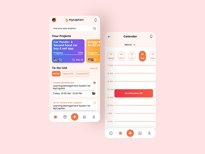 Task Manager App for Mycaptain design designoftheday figma ui uidesign uiux