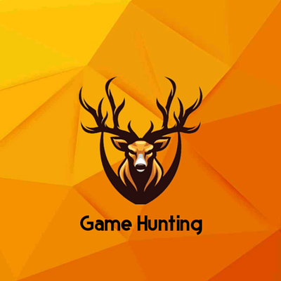 Game Hunting 3d graphic design logo