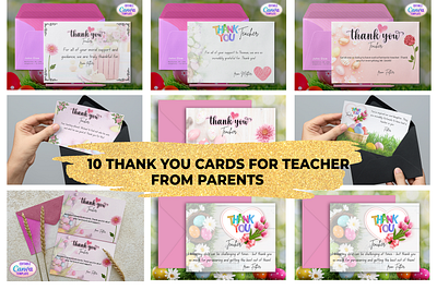 10 Thank you Cards for Teacher from Parents Bundle thank you card for teacher