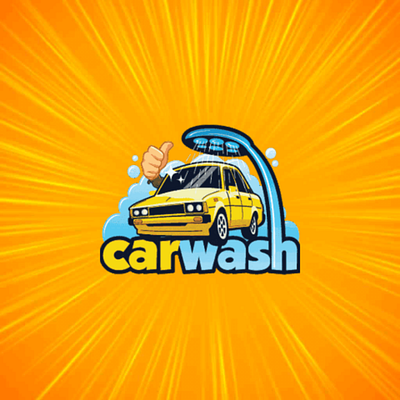 Car Wash branding graphic design logo