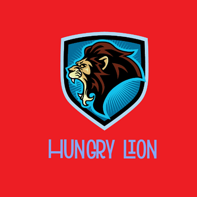 Hungry Lion 3d graphic design logo
