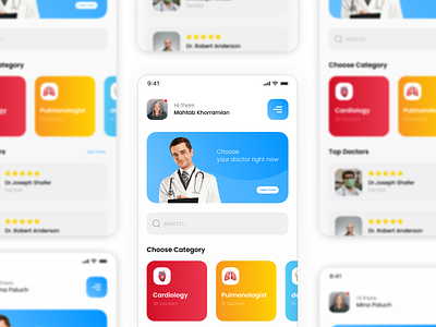 Checkup app branding design doctor dr experience hospital seestudio sick ui user ux