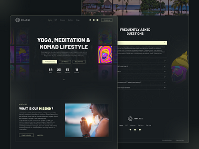 Amargi NFT Website animation branding graphic design motion graphics nft nft website ui ux web webdesign website