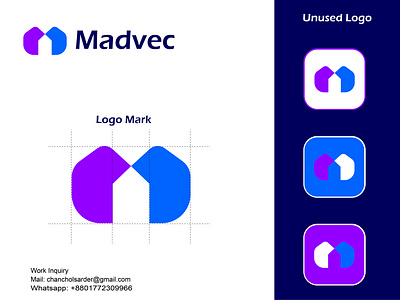 Letter M with Home logo design concept unused branding design graphic design home icon illustration letter m logo logo design real estate symbol vector