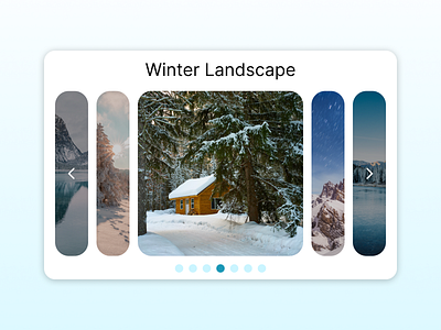 DailyUI #072 Image Slider blue daily ui dailyui gallery image image slider slider ui white winter