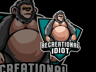 Fat Monkey Mascot Logo Design design fat gorila fat mascot logo fat monkey fat monkey logo fat monkey mascot illustration illustrator logo logo 3d logo design mascot monkey monkey monkey logo vector