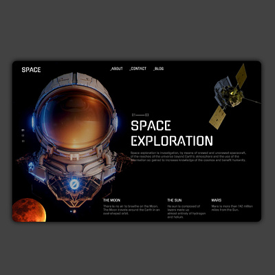 Space design ui ux webdesign