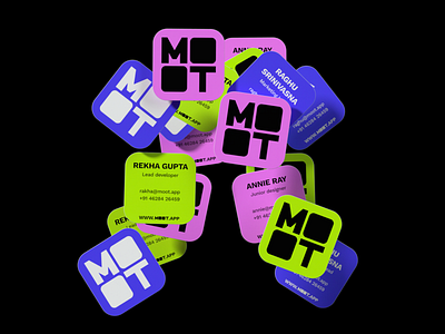 MOOT Cards & Coasters 3d brand branding business cards coasters collateral identity logo mark print stationery swag