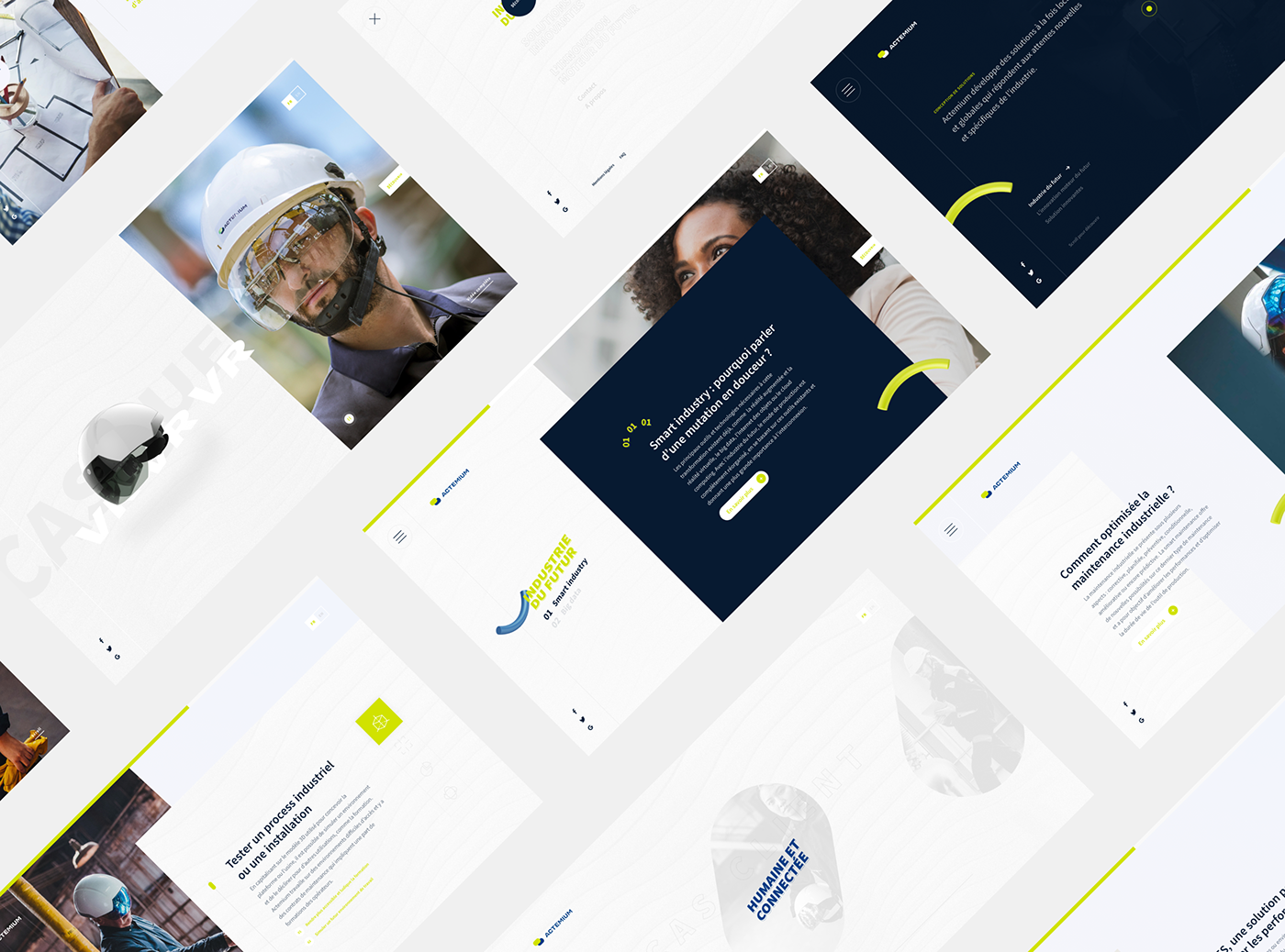 Actemium / brand identity & UX/UI branding design graphic design typography ui ux