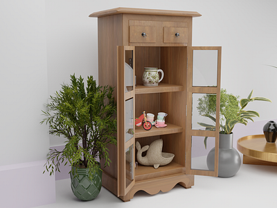 Cabinet made in Blender. 3d 3d ad architectural architectural design blender design graphic design illustration product advertisement product design