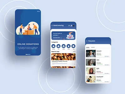 Donation app design app design ui ux