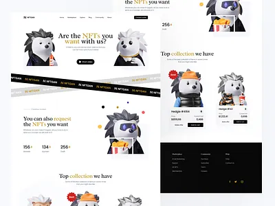 NFTGAN - NFTs Landing page clean company landing page landing page design nft promotion purchase ui ui design ux web web design website