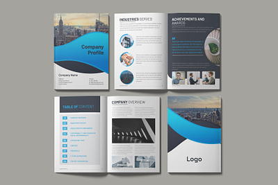 Company Profile Brochure Template Layout Design 12 pages brochure booklet brochure company profile cover layout megazine template