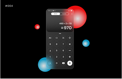 Daily UI - 004 | Calculator Design app ui branding calculator challenge daily ui day4 design glassdesign glasseffect glassmorphism ui ux