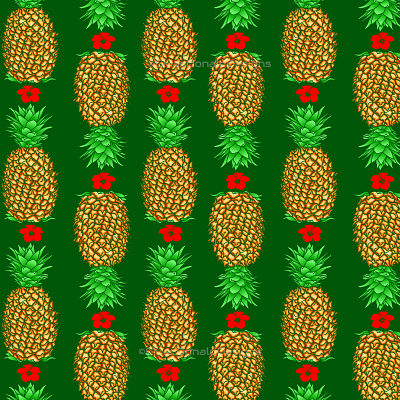 Tropical Christmas Pineapple Pattern repeat pattern repeating pattern seamless pattern surface pattern designer surfacedesign textile pattern