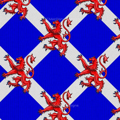 Scottish Lion Rampant on St. Andrews Cross repeat pattern repeating pattern seamless pattern surface pattern designer surfacedesign textile pattern