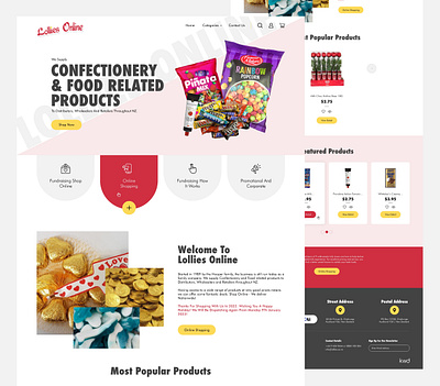 Lollies Online design facebook illustration logo ui ui design ux design web web design website design