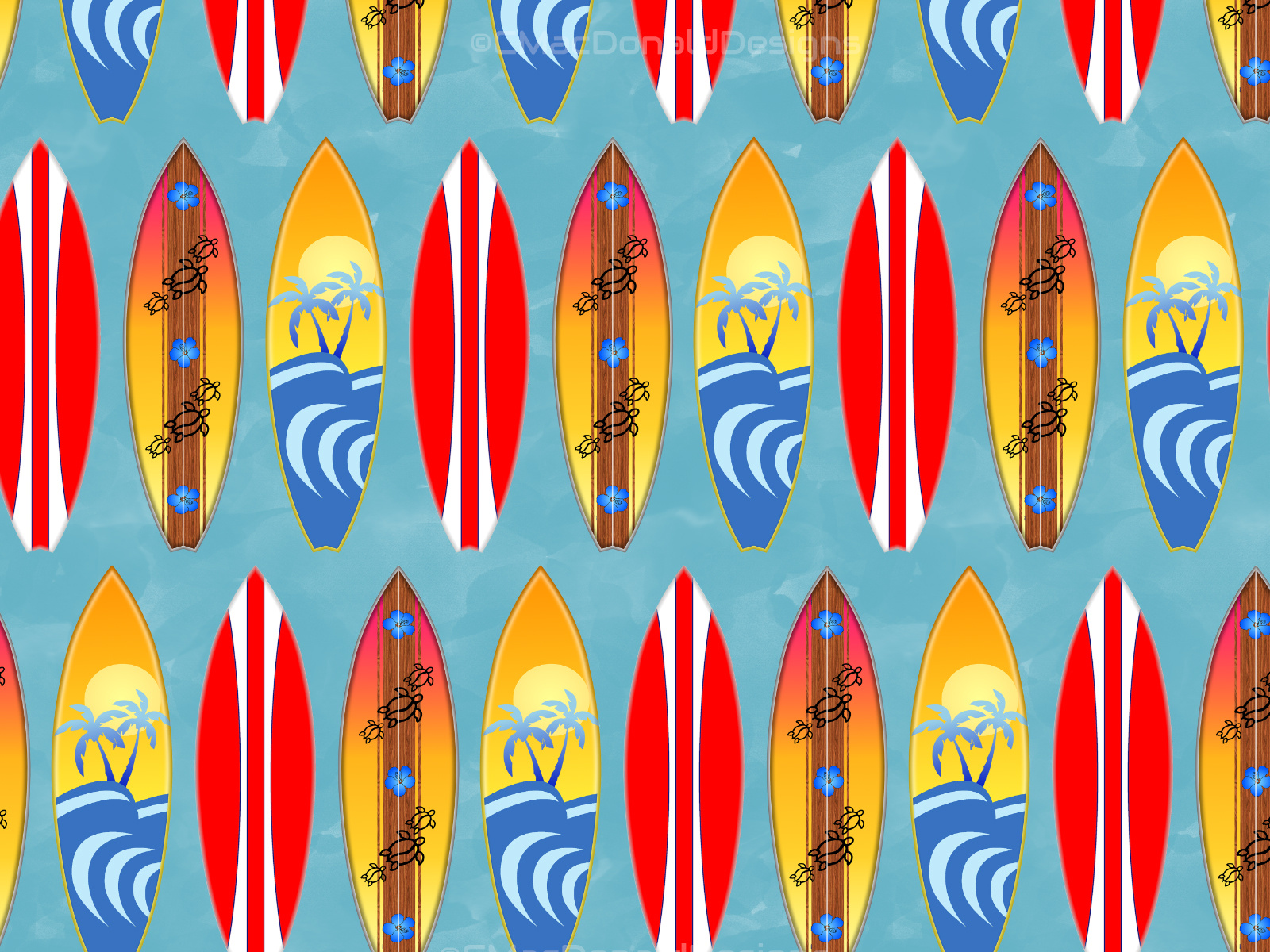 Surfs Up! Surfing Pattern by Chris MacDonald on Dribbble