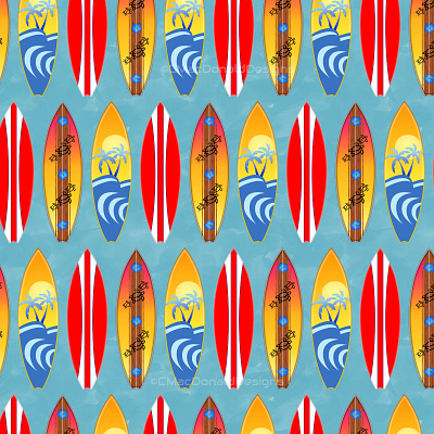 Surfs Up! Surfing Pattern repeat pattern repeating pattern seamless pattern surface pattern designer surfacedesign textile pattern