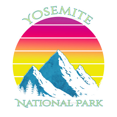Yosemite National Park design graphic design illustration