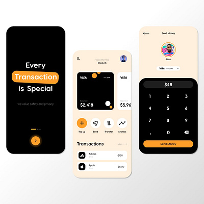 Wallet UI UX adobe xd app app ui app ux design e wallet figma graphic design graphics high fidelity illustration iphone mockup typography ui user experience user interface ux vector wallet