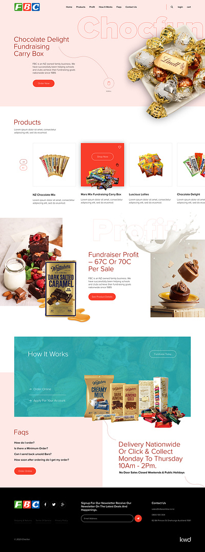 Chocfun design facebook illustration logo ui ui design ux design web web design website design