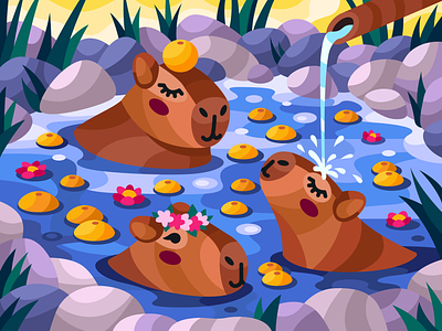 Source capybara adobe illustrator design graphic design illustration vector