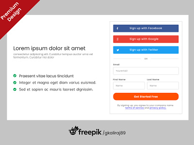 Signup Form form google sing up kaliraj login login form signup signup form social singup trial version trial version form ui