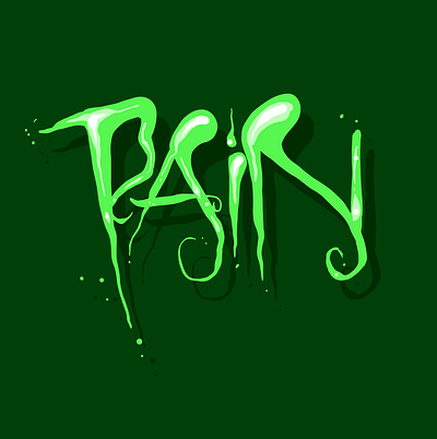 Pain design graphic design illustration lettering logo pain typography