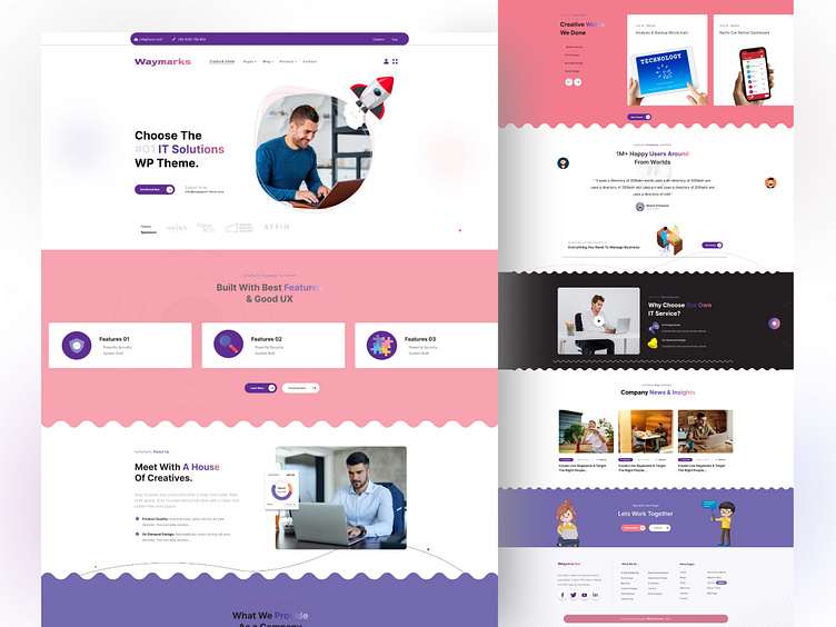 Practice Work: Landing Page by Waymarks on Dribbble