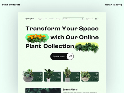 Plant E-commerce Landing Page build design designdrug figma ui ui design watchmegrow